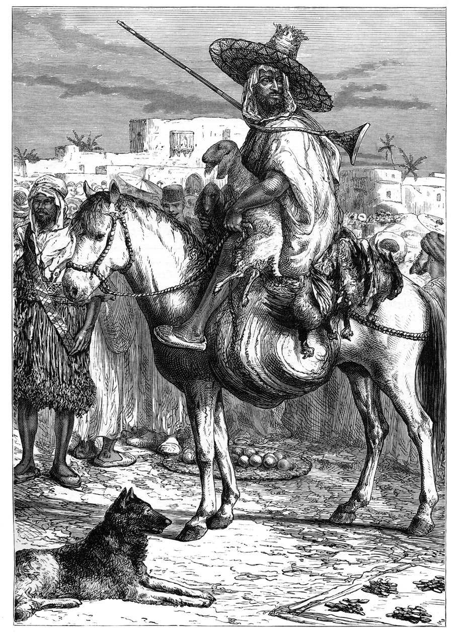 En arabisk købmand i Tlemcen, Algeriet, ca. 1890 af Unbekannt