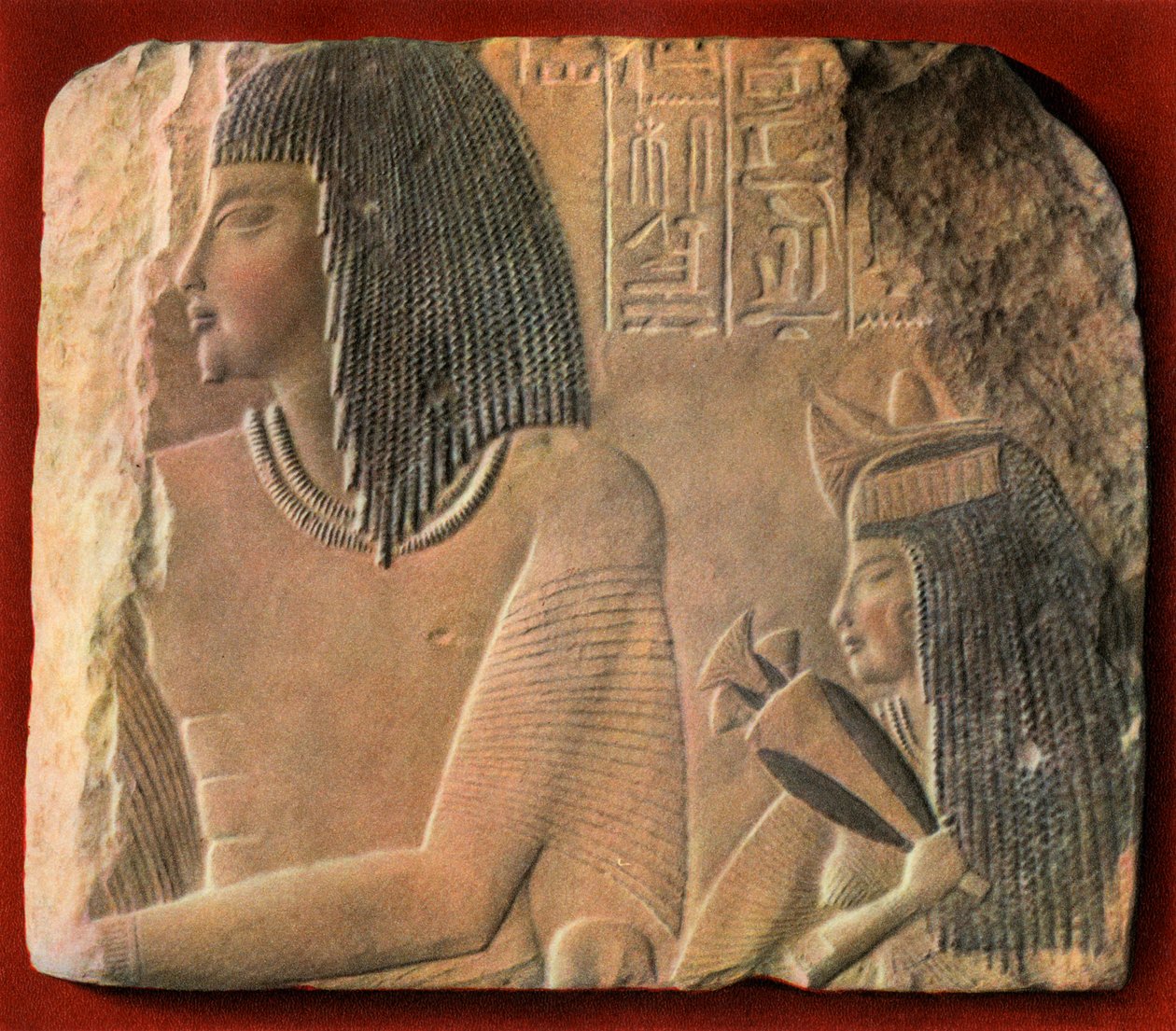 Et egyptisk kalkstensrelief, c1400 f.Kr. 1936 af Unbekannt