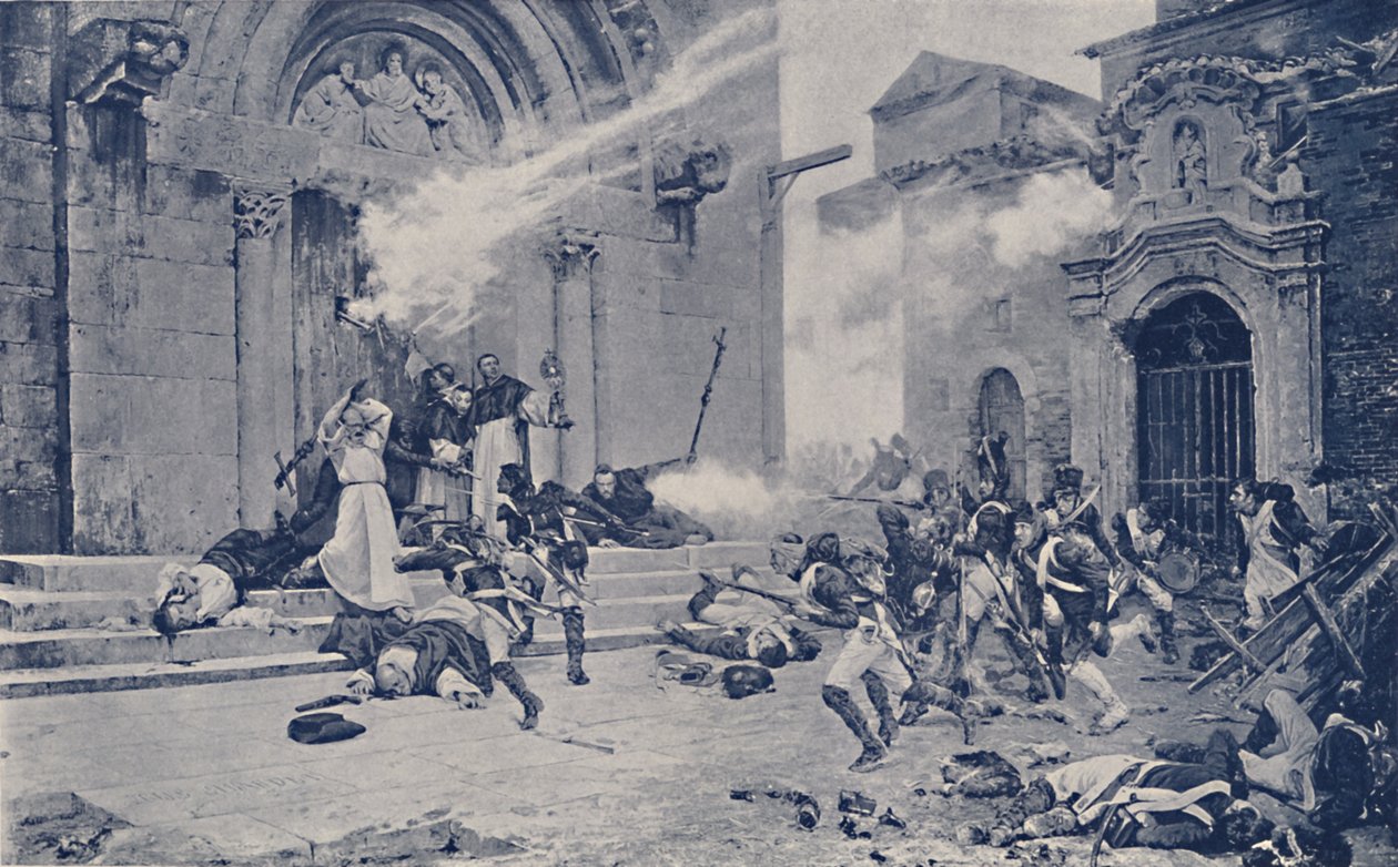 An Episode of the Siege of Saragossa, c1808-1809, 1896 af Unbekannt