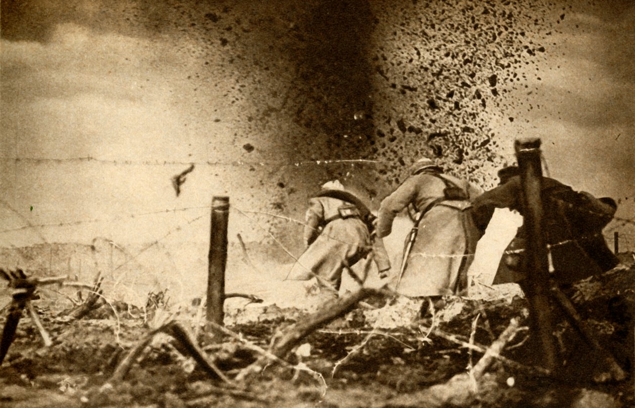 En H.E. granateksplodering, Første Verdenskrig, 1914-1918, 1933. af Unbekannt