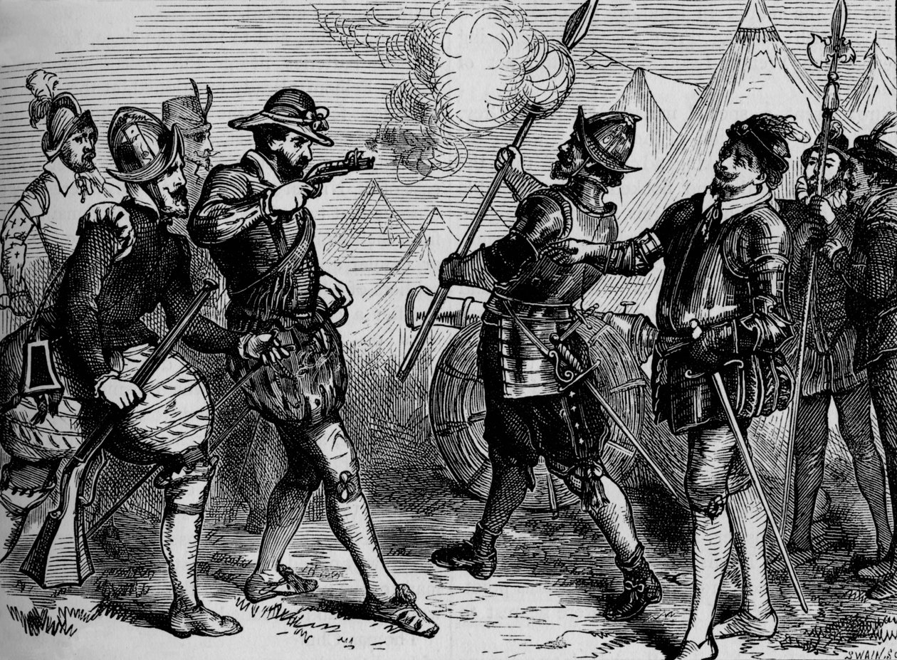 En hændelse i belejringen af Leith, 1548-1560, c1880 af Unbekannt