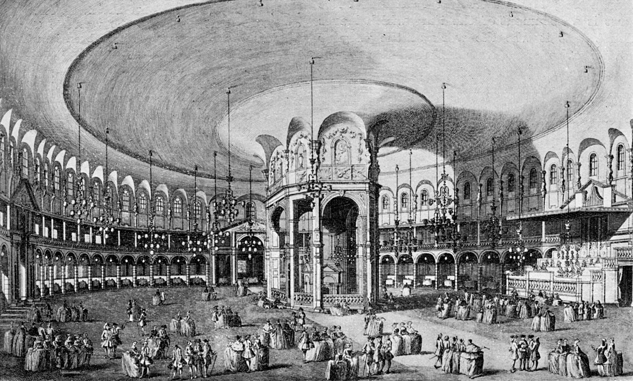 En indvendig udsigt over Rotunda i Ranelagh Gardens, 1899 af Unbekannt