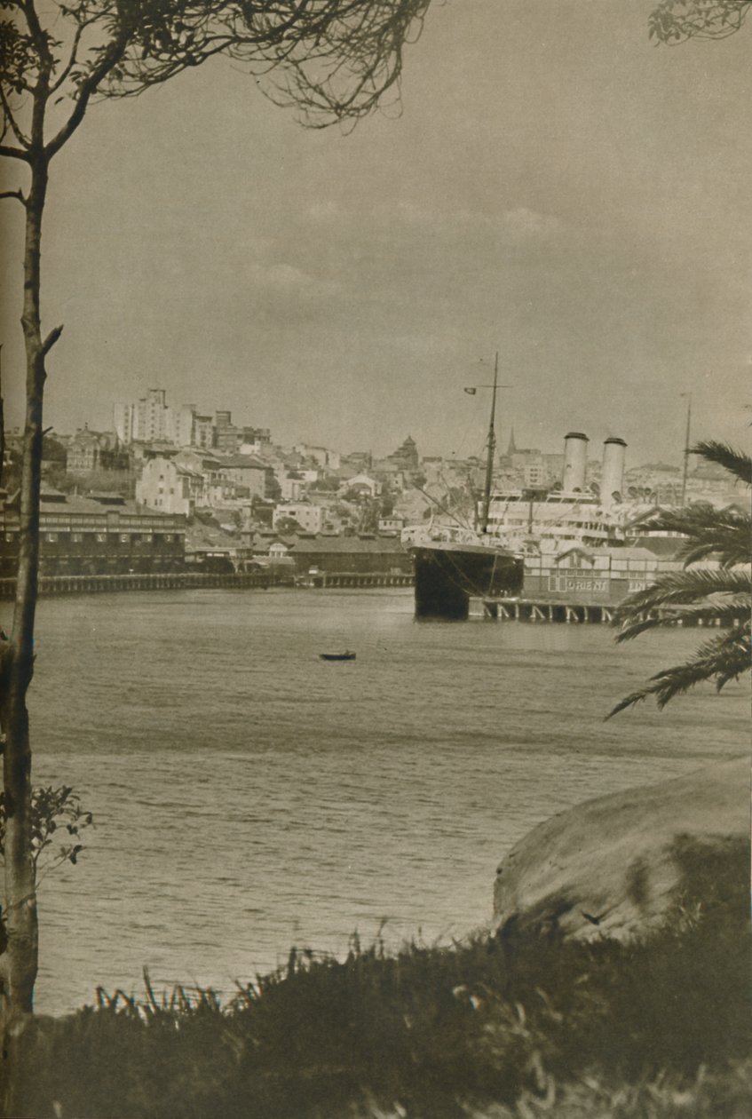 En Orient Liner til kaj i Woolloomooloo Bay, 1937 af Unbekannt