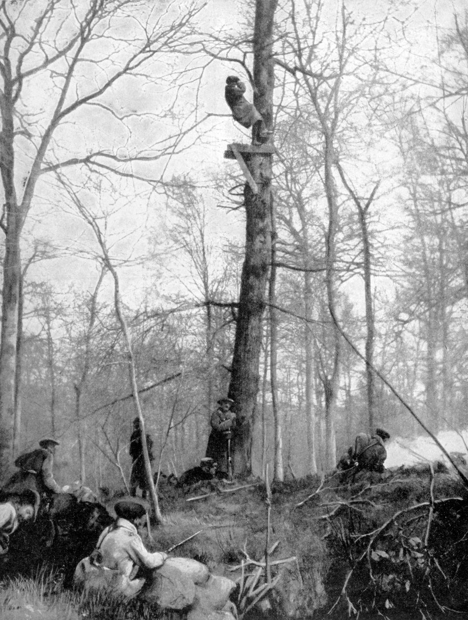 Et observationspunkt, 1915 af Unbekannt