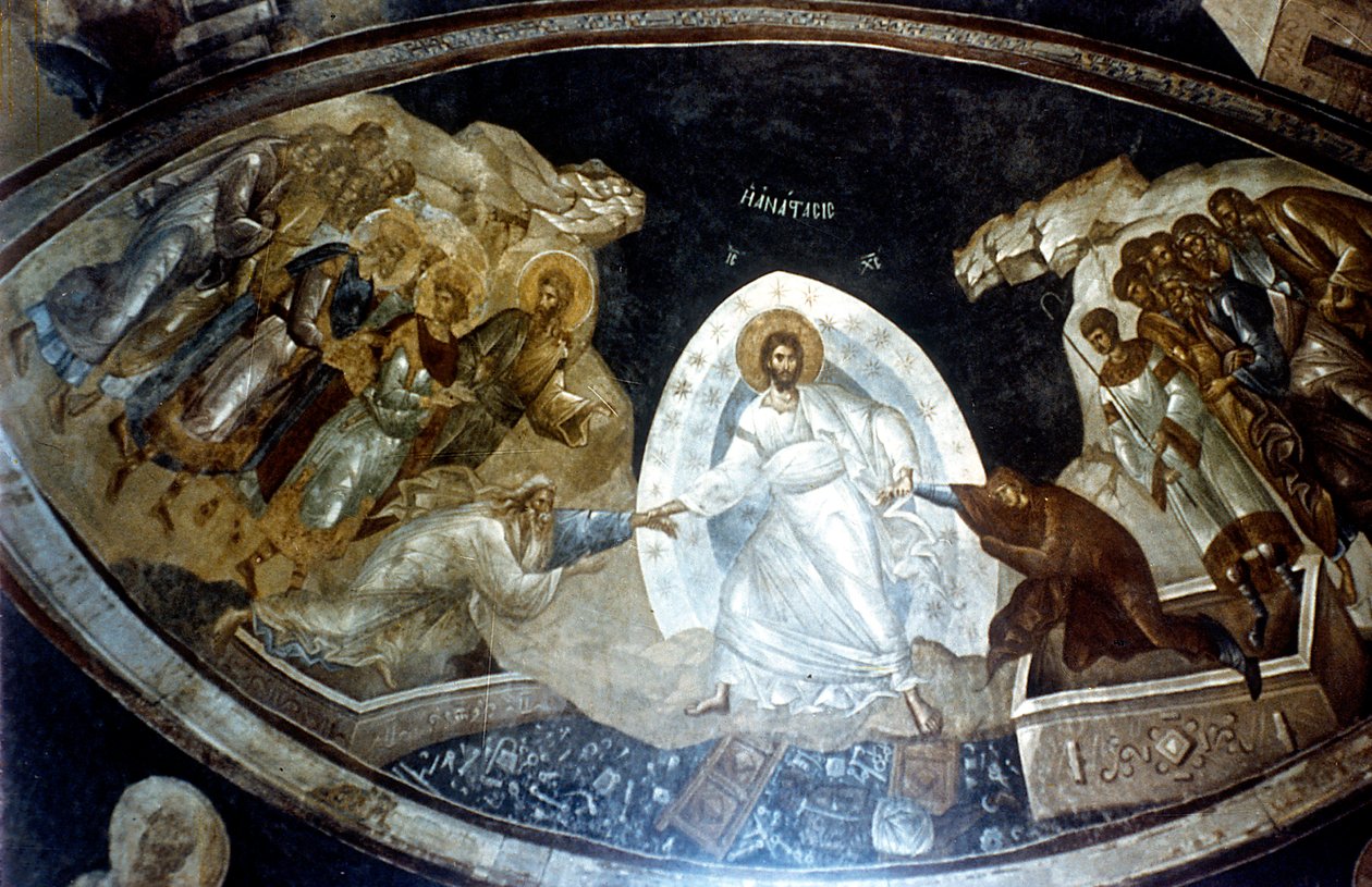 Anastasis, fresco i parkklesionen af Church of Christ in Chora, c1310-c1320 af Unbekannt