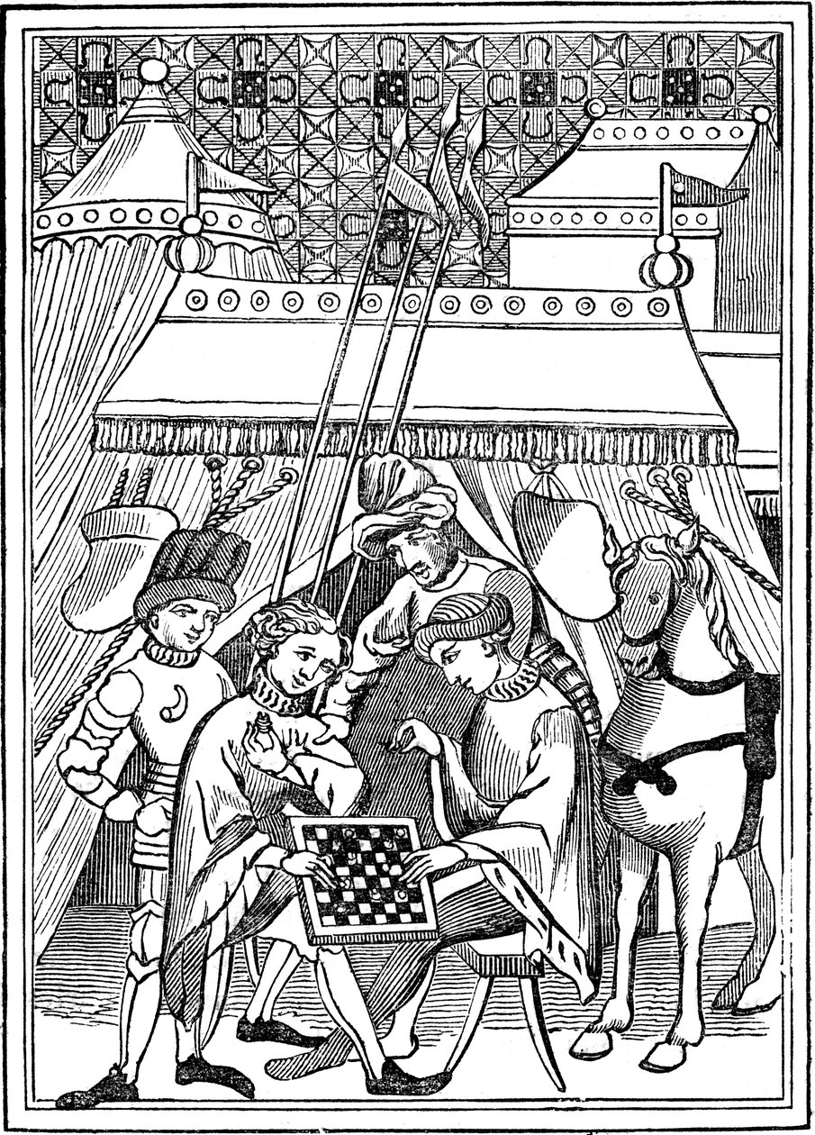 Gammelt skakspil, 1300-tallet, 1833 af Unbekannt