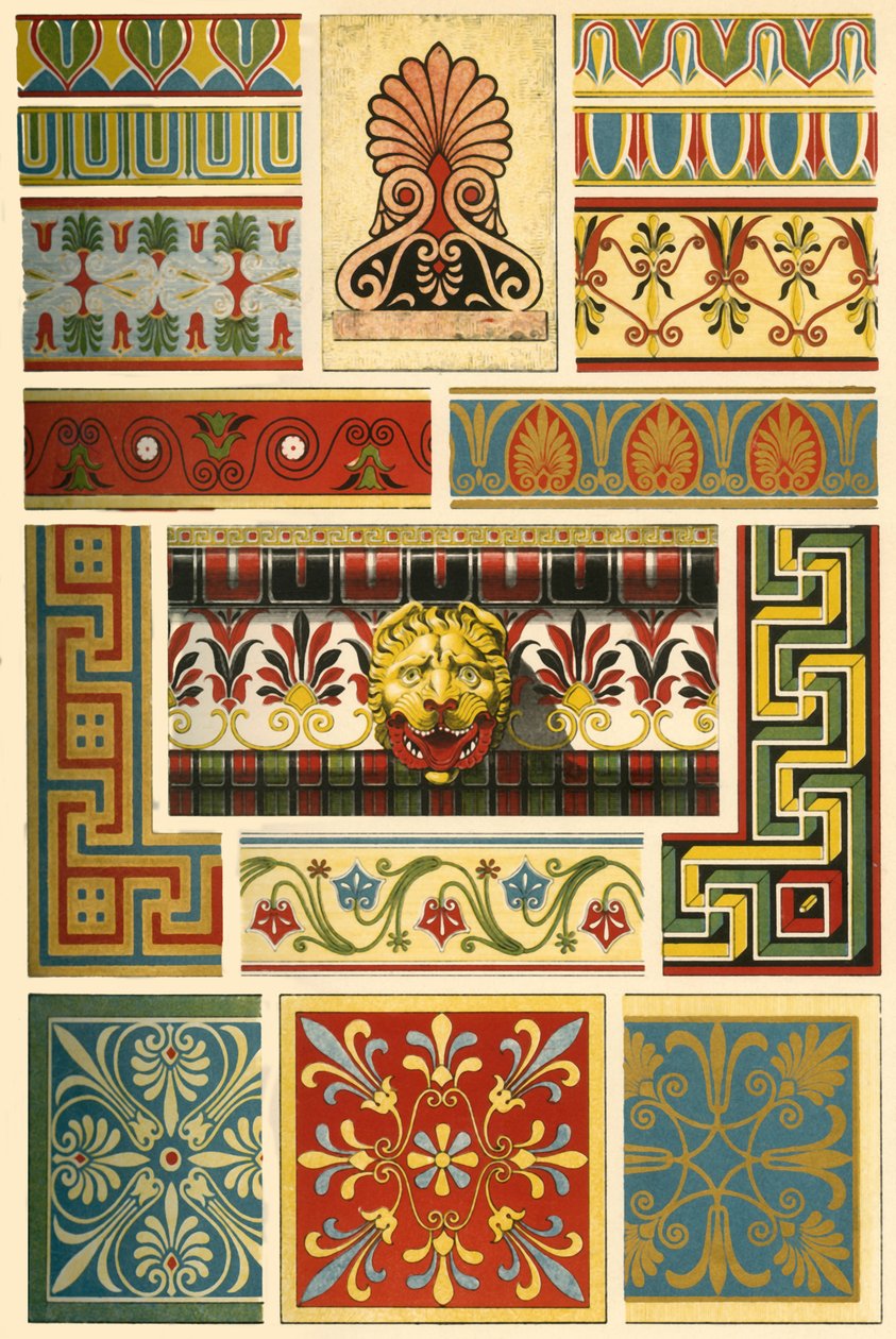 Antik græsk polykrom arkitektur, 1898. af Unbekannt