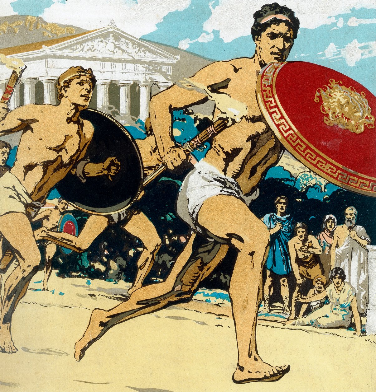 Gamle Olympiske Lege: stafetløbet, 1922 af Unbekannt
