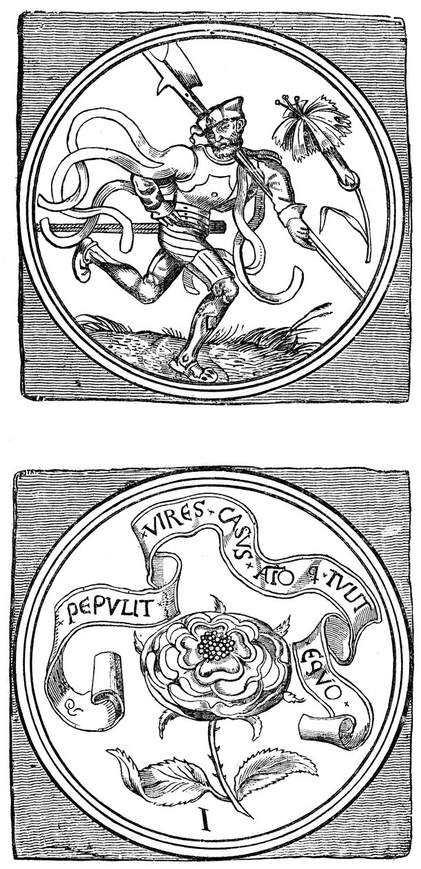 Ancient Playing Cards: Knave and Ace, 1833 af Unbekannt