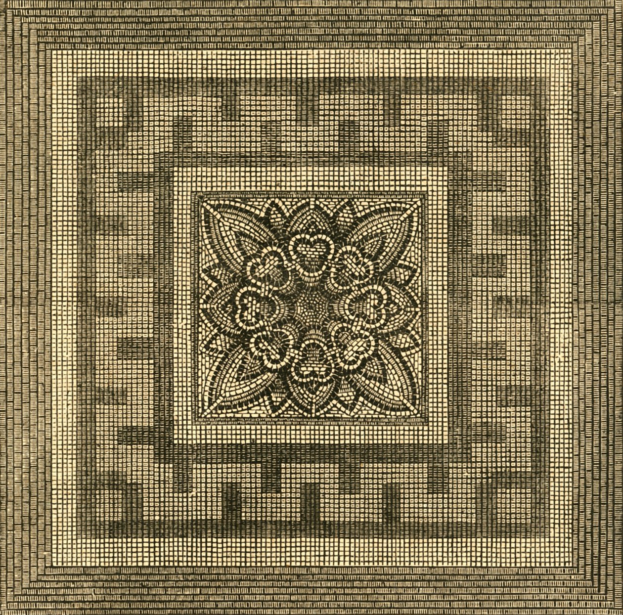 Gammelt romersk fortov fundet i Threadneedle Street, 1841, 1897. af Unbekannt