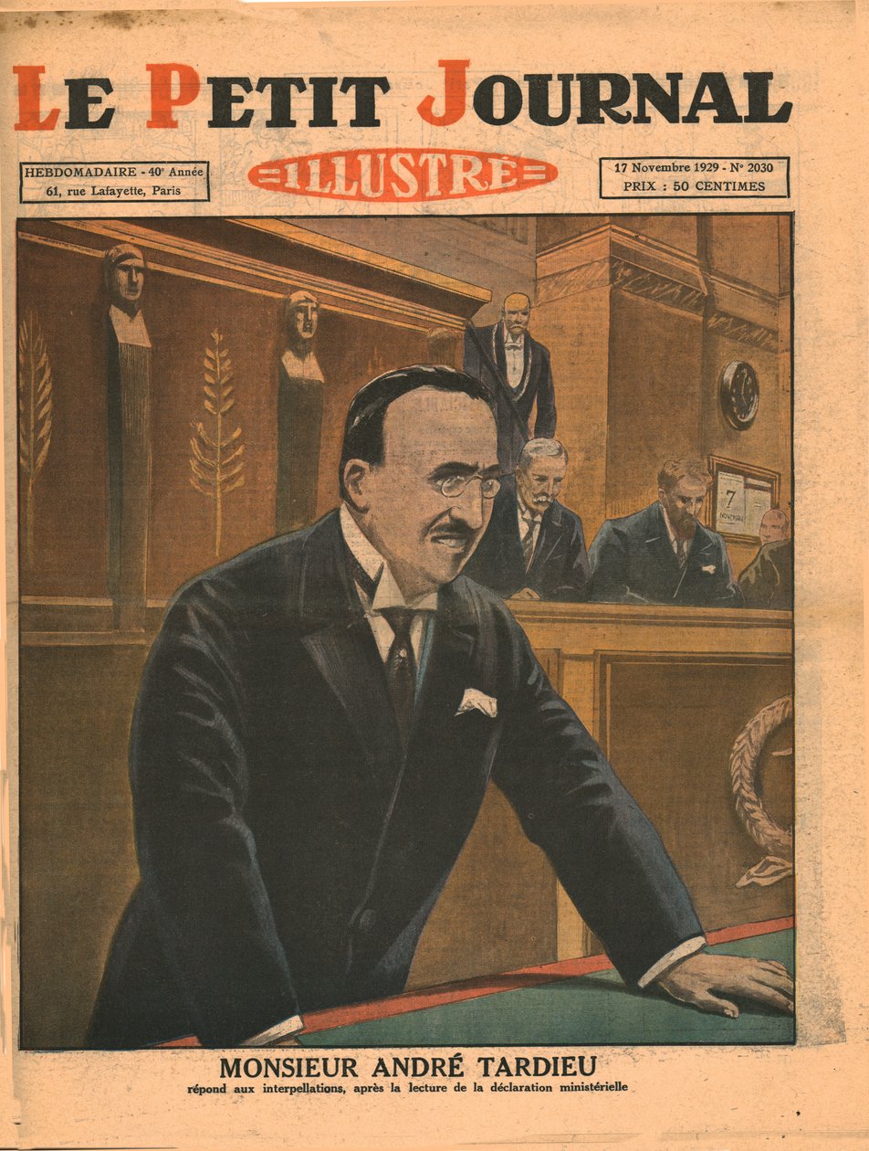 André Tardieu svarer på spørgsmål, 1929. af Unbekannt