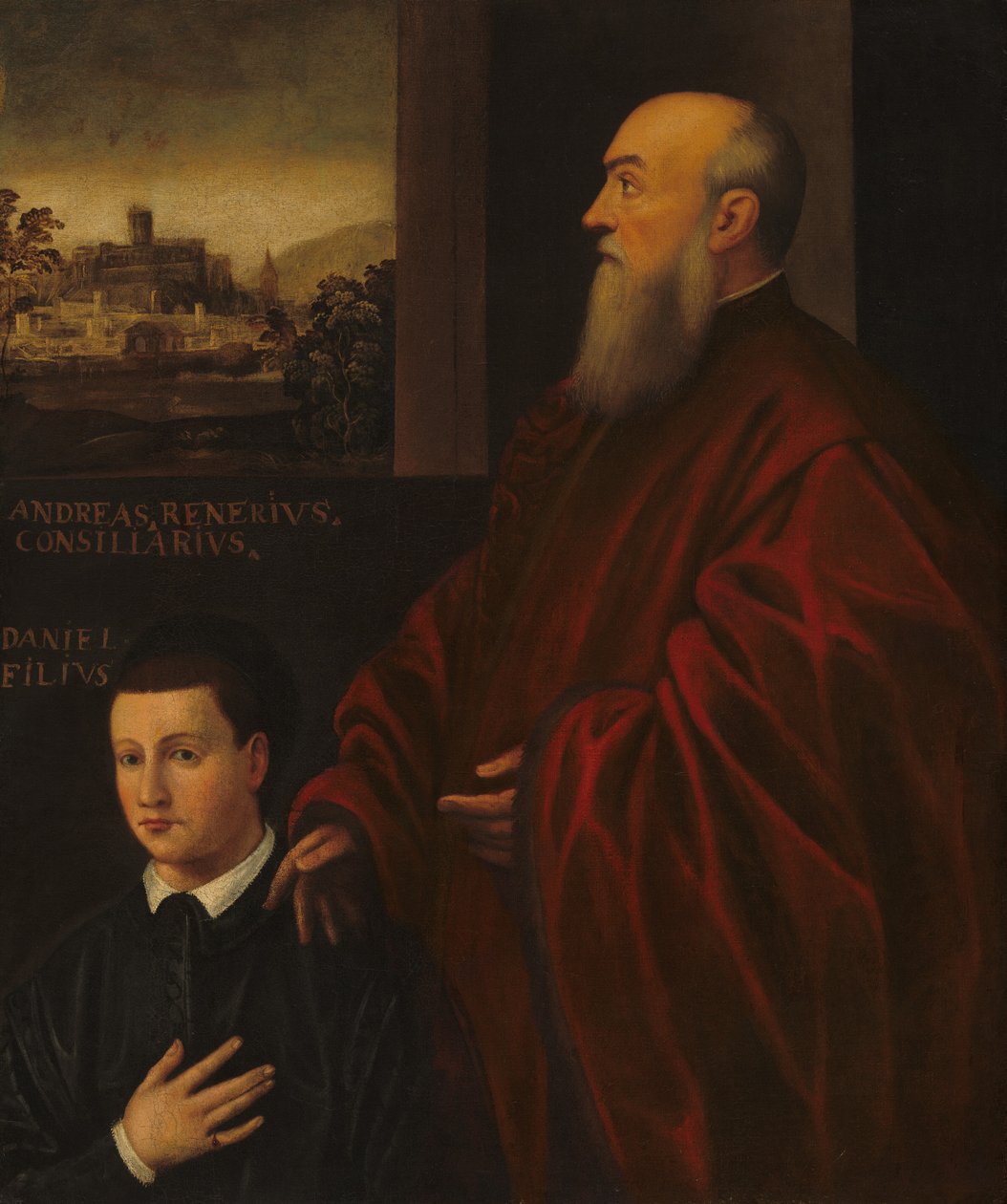 Andrea Renier og hans søn Daniele, ca. 15601566. af Unbekannt