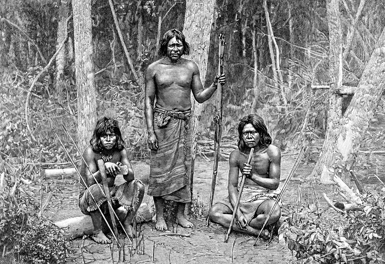 Angaite-indianere, North Chaco, Paraguay, 1895 af Unbekannt