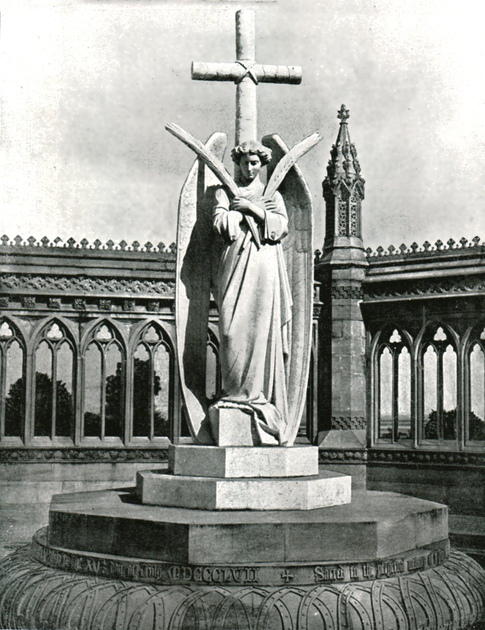 Angel of the Memorial Well, Cawnpore, Indien, 1895. af Unbekannt