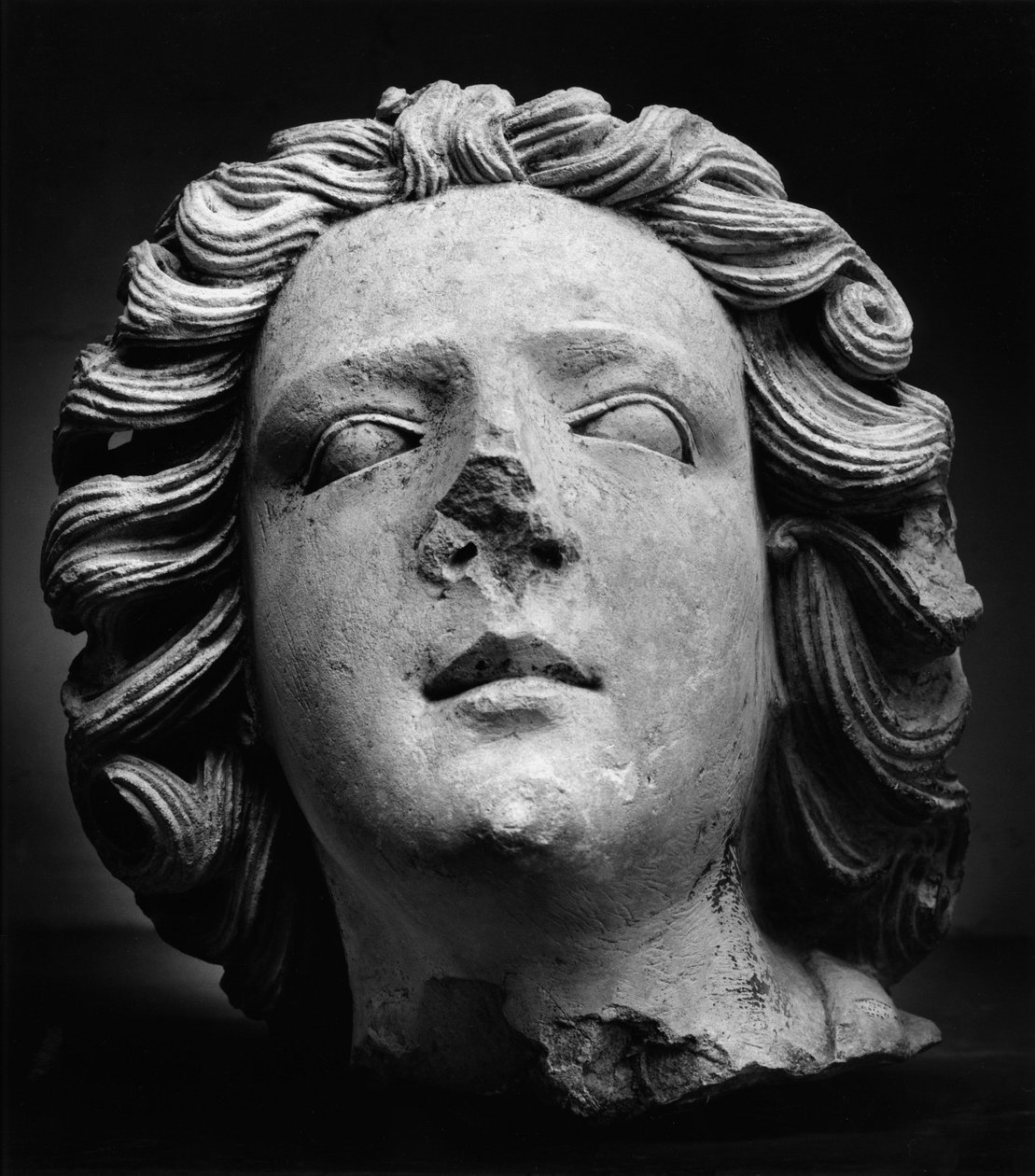 Englehoved Anonym skulptur. Semur kommunale museum i Auxois (Cote d