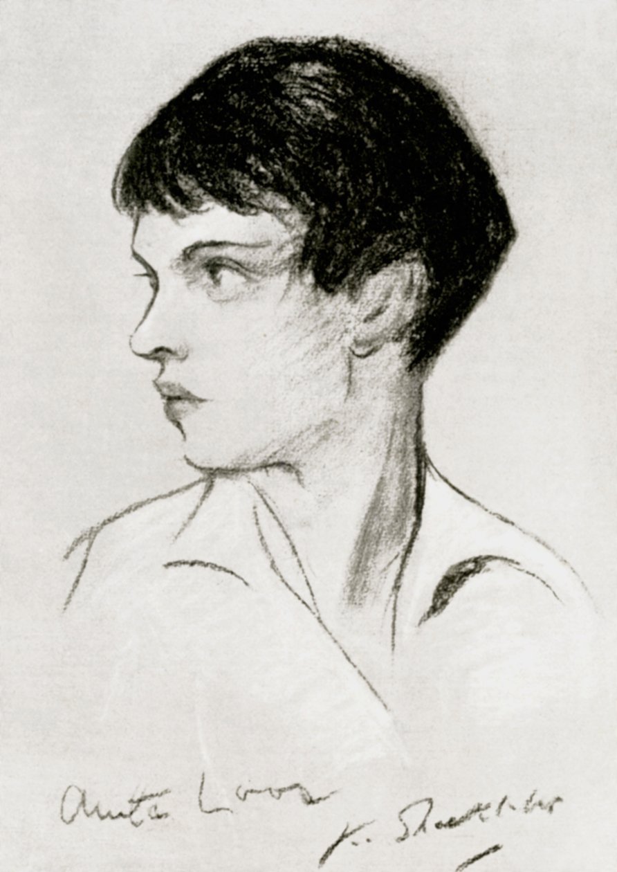 Anita Loos 1888-1981, amerikansk manuskriptforfatter, dramatiker og forfatter, begyndelsen af det 20. århundrede af Unbekannt