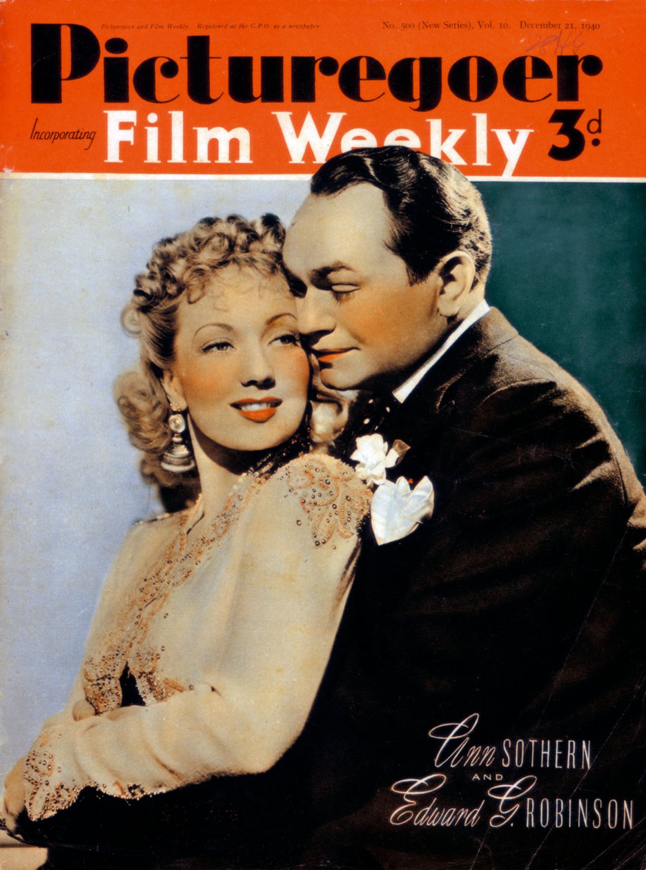Ann Sothern 1909-2001 og Edward G. Robinson 1893-1964, skuespillere, 1940 af Unbekannt