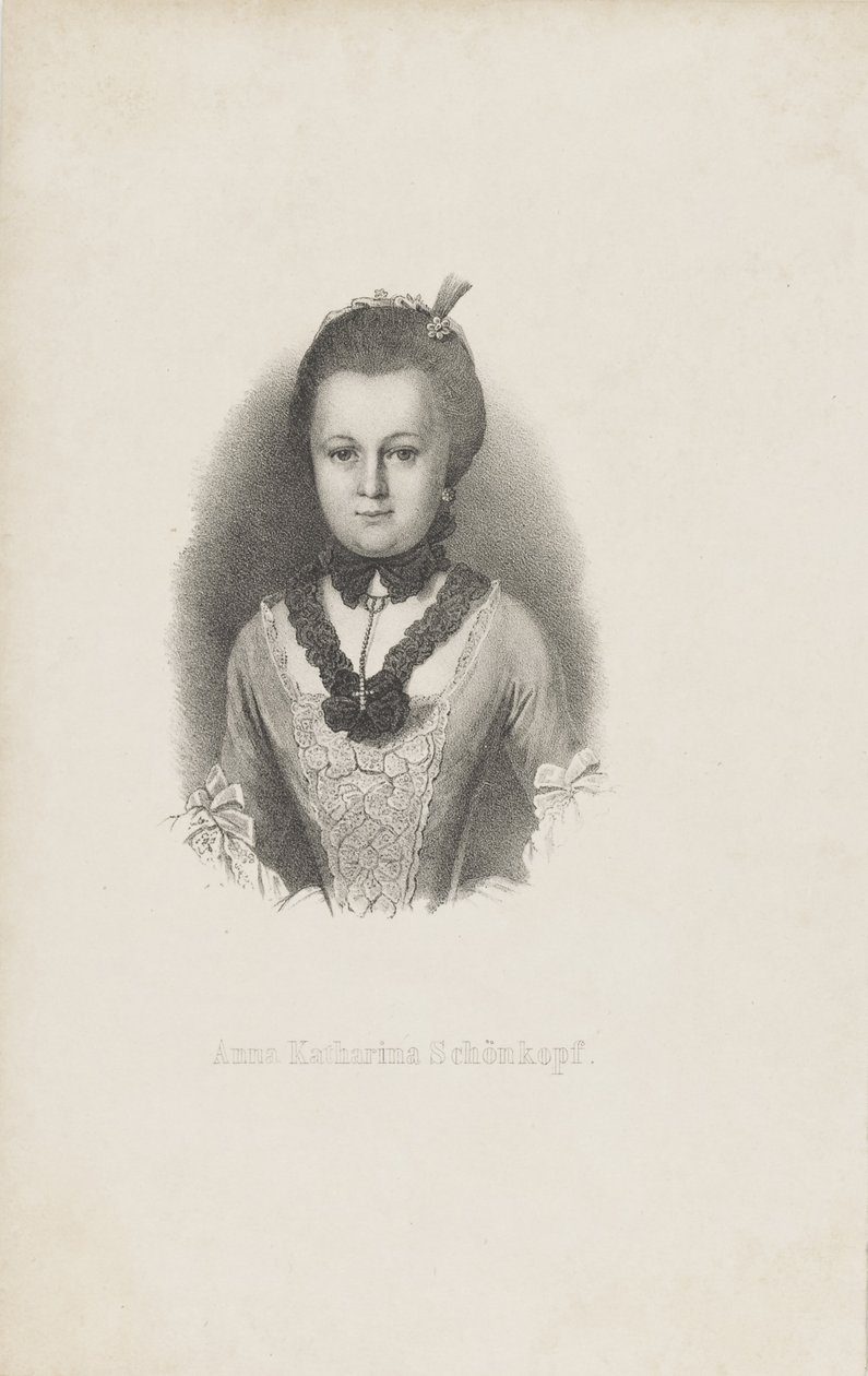 Anna Katharina Käthchen Schönkopf 1746-1810, omkring 1820. af Unbekannt
