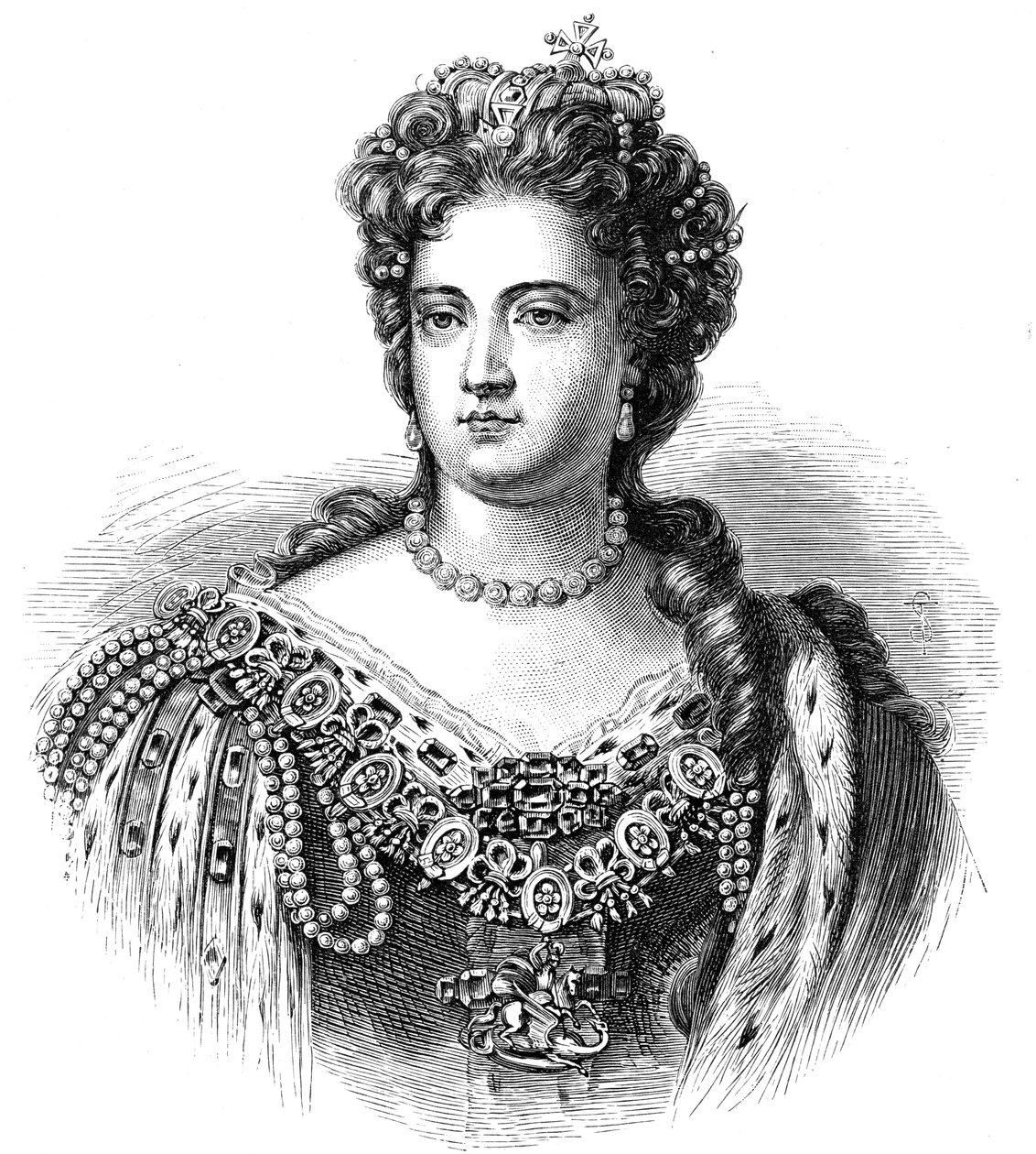 Anne 1665-1714, dronning af Storbritannien og Irland fra 1702, 1880 af Unbekannt