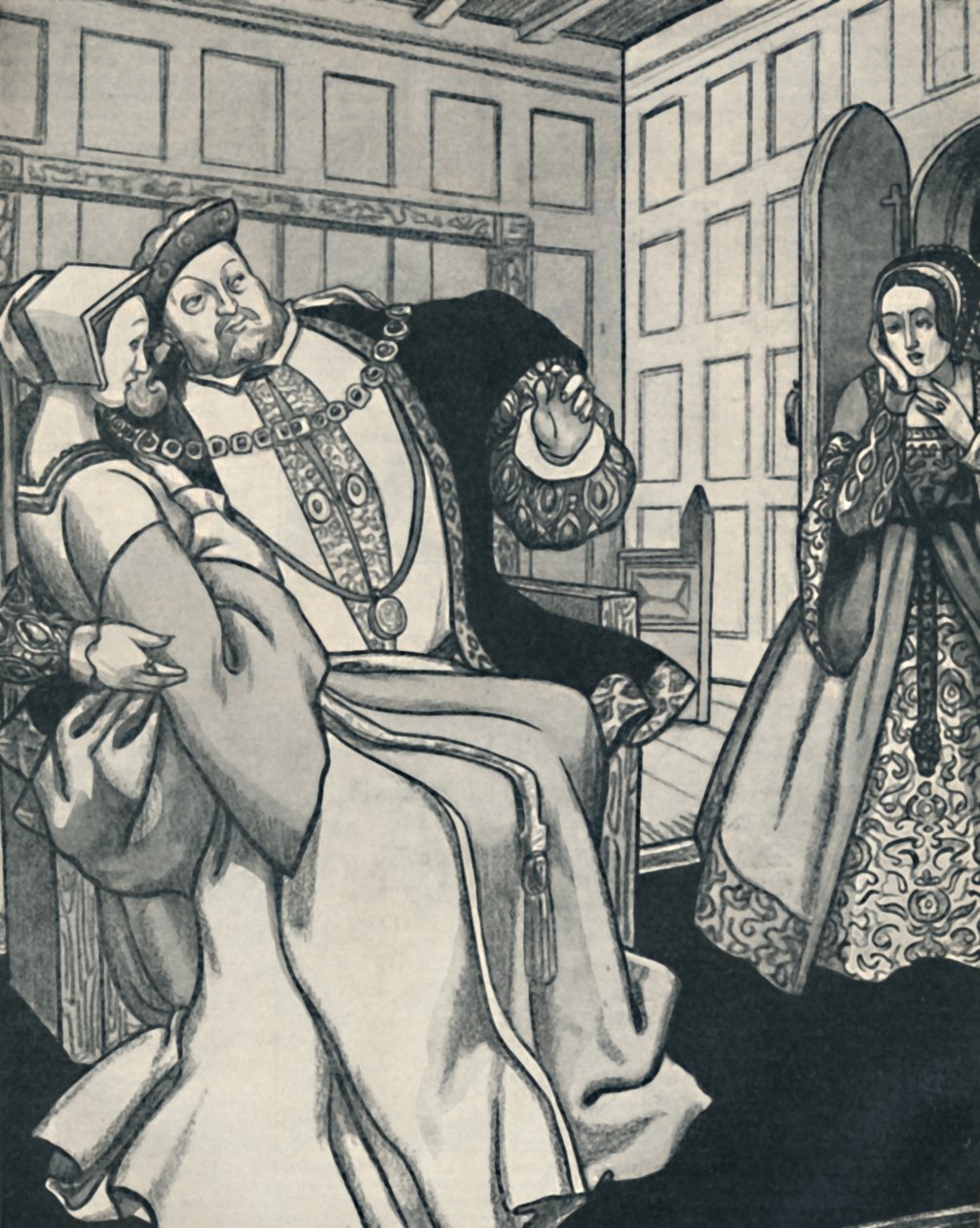 Anne Boleyn modtager et stort chok, c1934 af Unbekannt