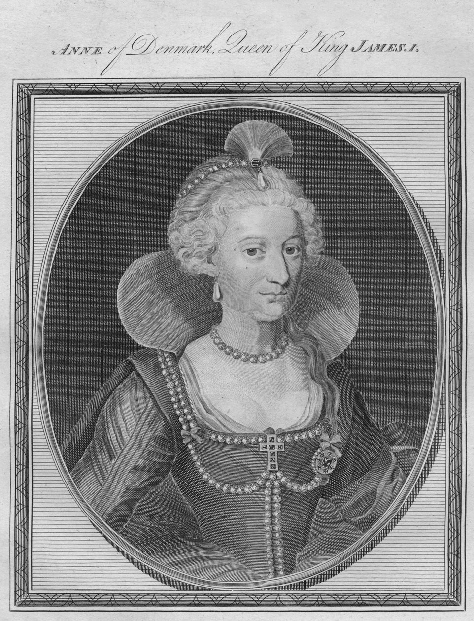 Anne af Danmark, dronning af kong James I, 1786. af Unbekannt