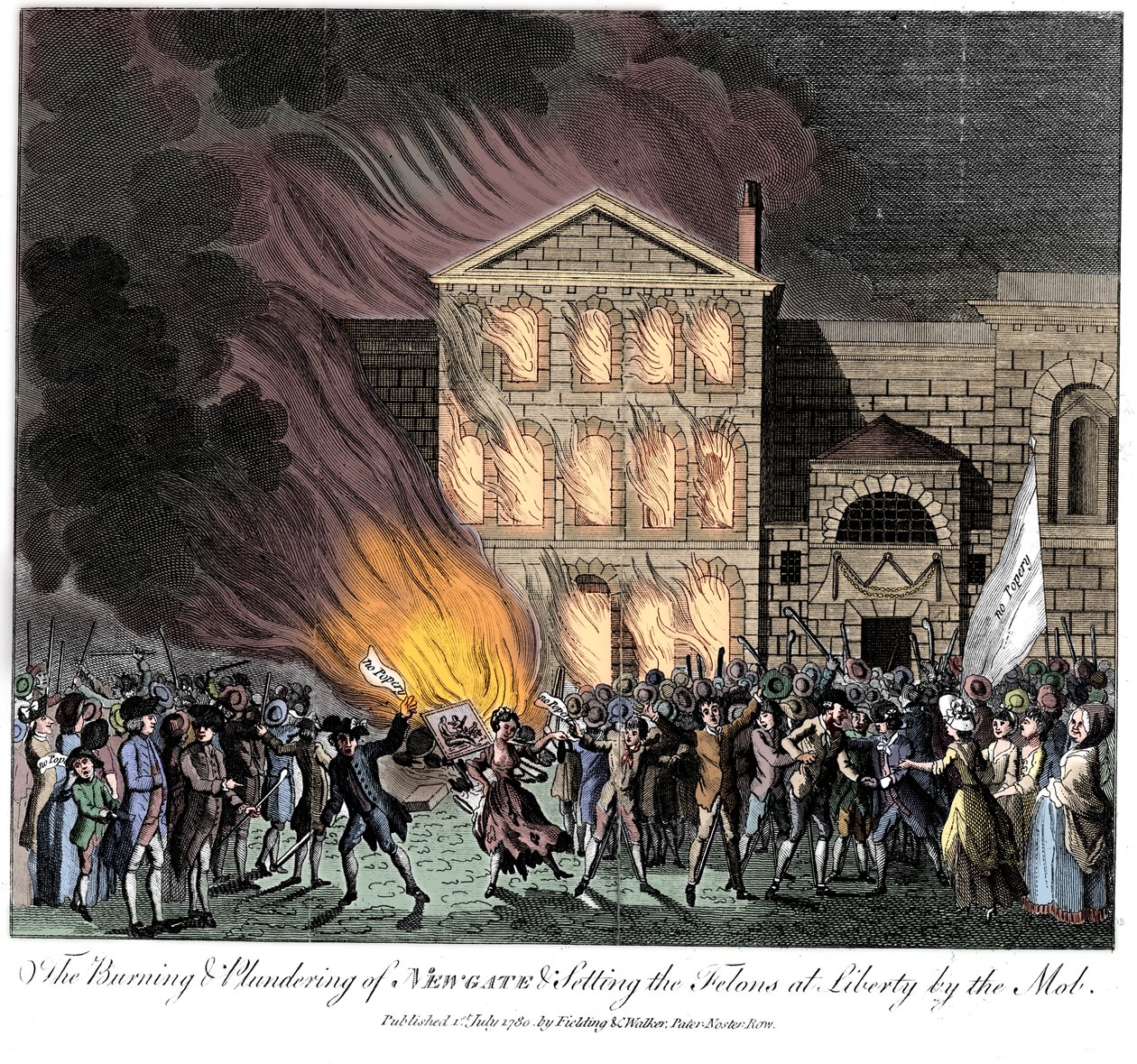 Anti-katolske Gordon-optøjer, London, 6-7 juni 1780 af Unbekannt