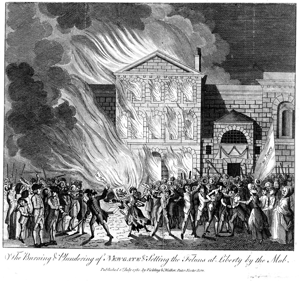 Anti-katolske Gordon-optøjer, London, 6-7 juni 1780 af Unbekannt