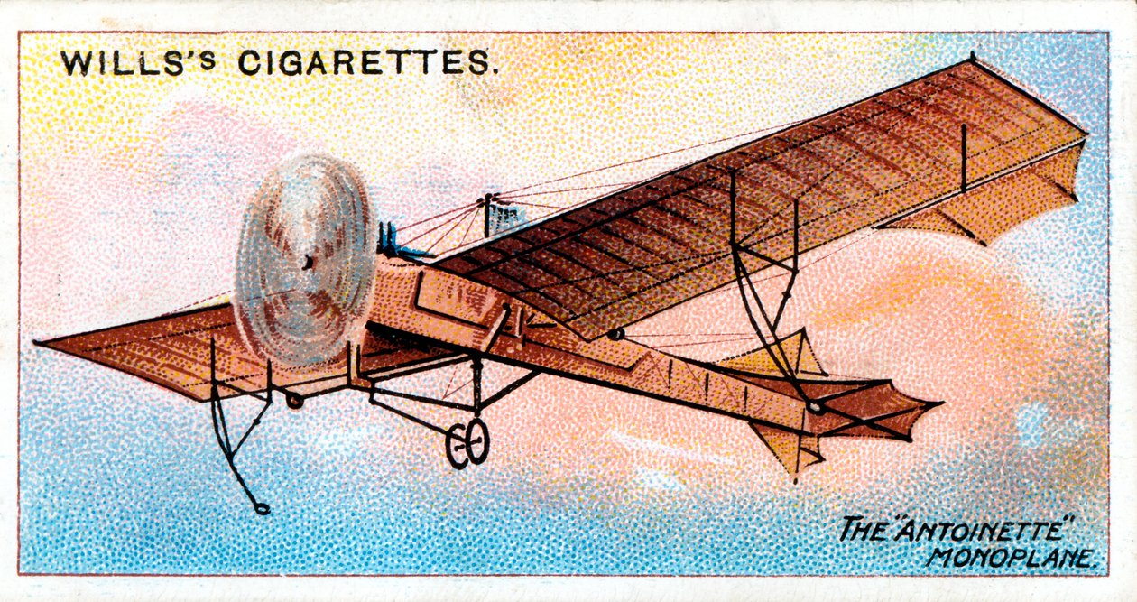 Antoinette monoplan af den franske flyver Hubert Latham, c1910 af Unbekannt