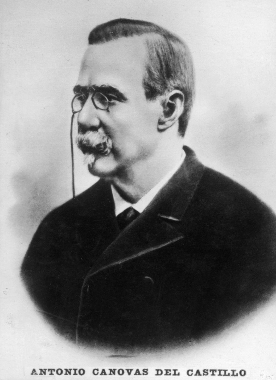 Antonio Canovas del Castillo, spansk premierminister, c1910 af Unbekannt