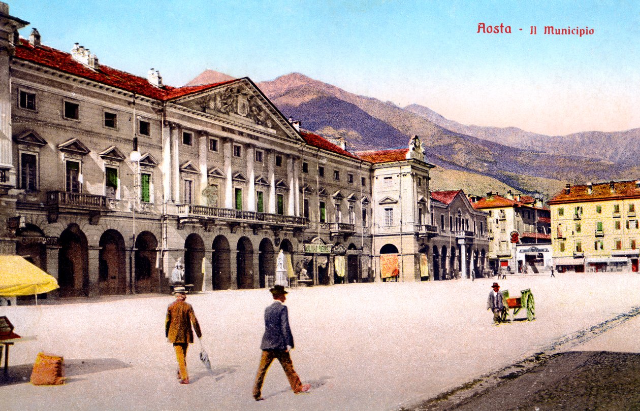 Aosta - Rådhuset, det 20. århundrede af Unbekannt