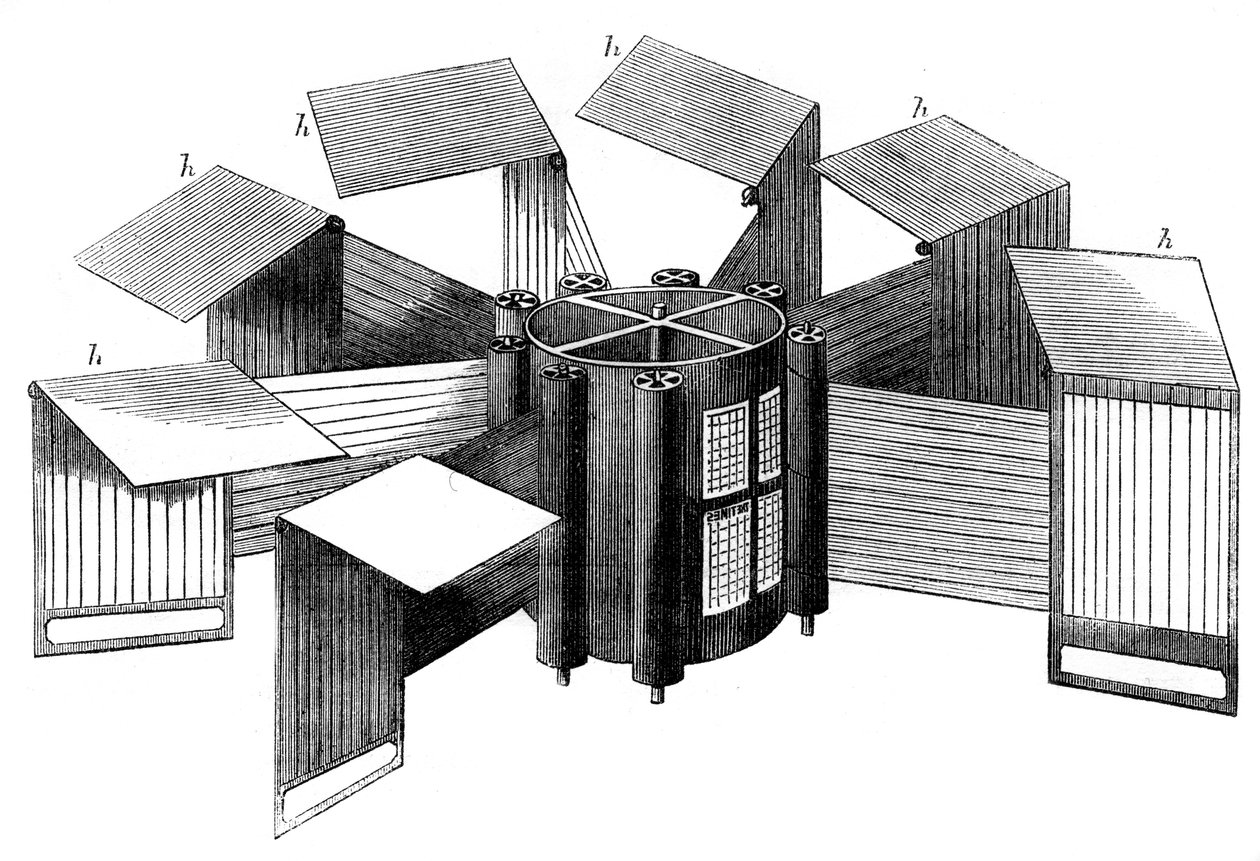 Applegaths Times lodret trykkemaskine, 1866 af Unbekannt