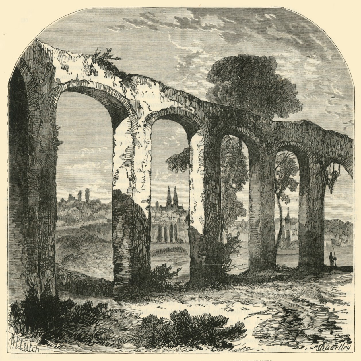Akvædukt ved Poitiers, af Old Pictonernes Hovedstad, 1890. af Unbekannt