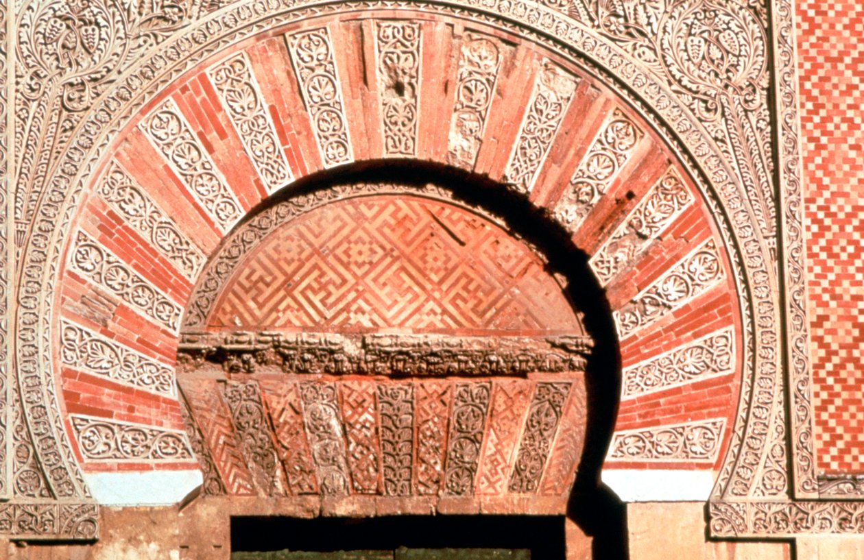 Bue over indgangen, vestfacade, Grand Mosque, Cordoba, Spanien, 8.-11. århundrede af Unbekannt