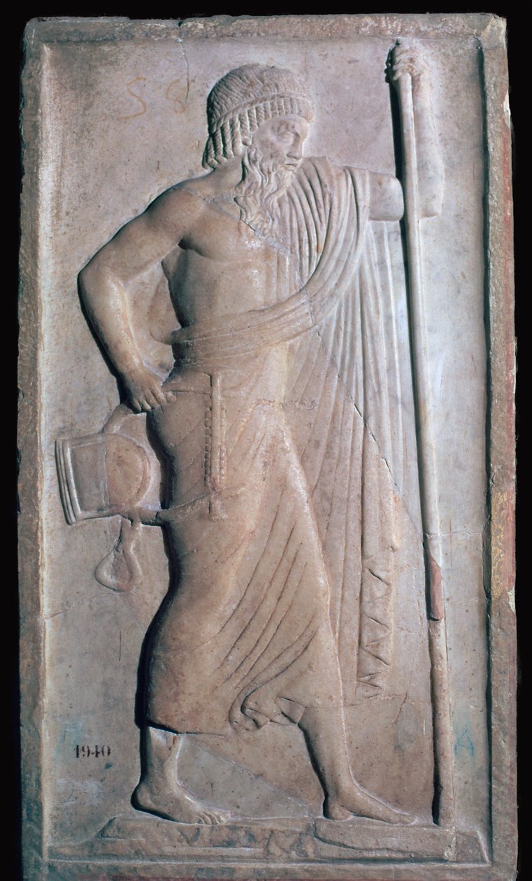 Arkaisk romersk relief af Apollo af Unbekannt