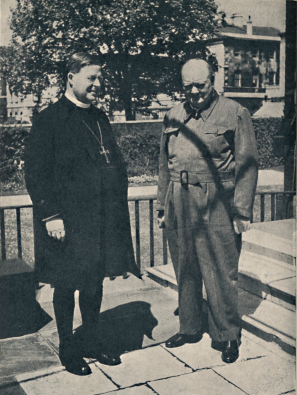 Ærkebiskop af Canterbury på nummer 10, Downing Street, c1943, 1945. af Unbekannt