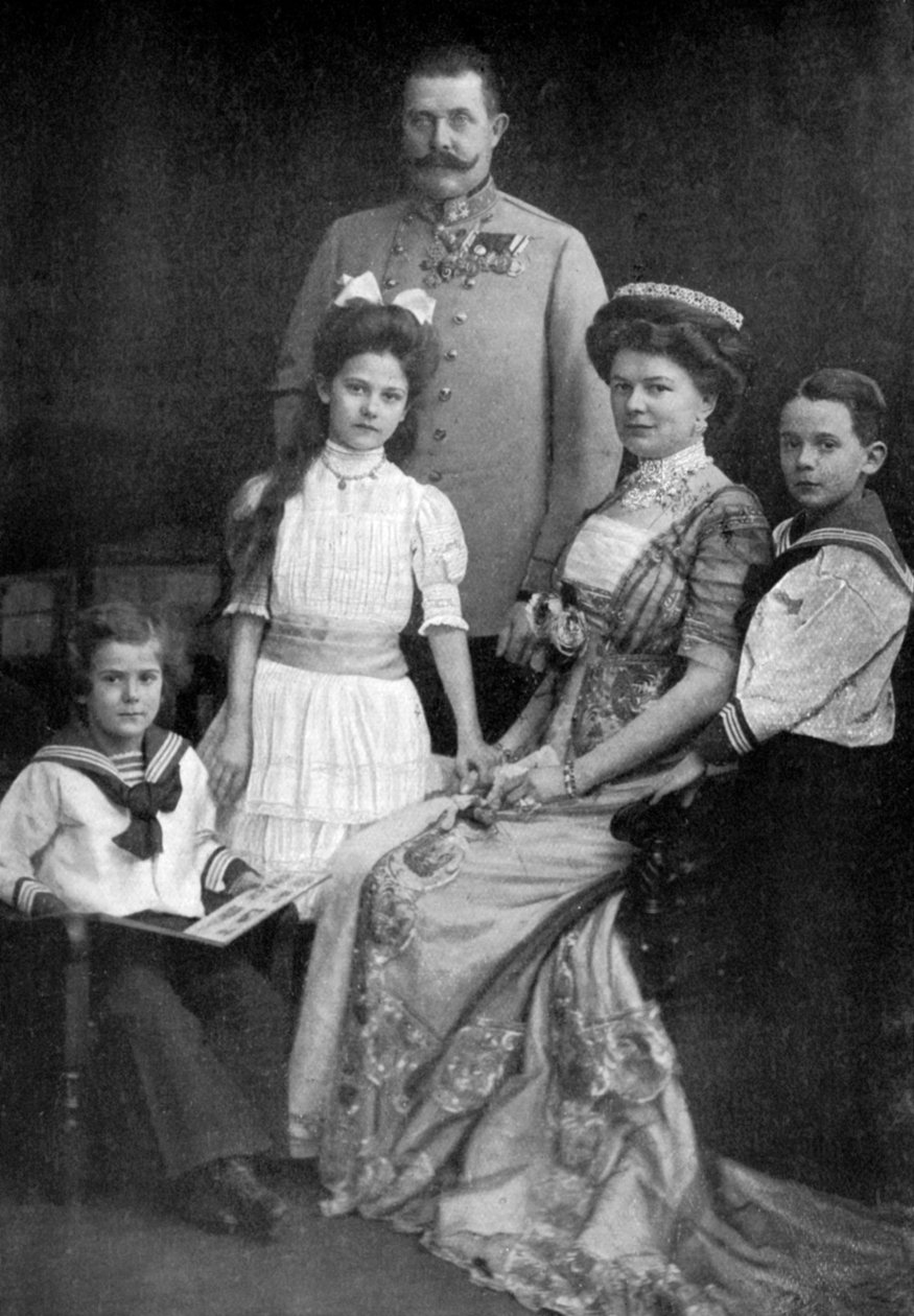 Ærkehertug Franz Ferdinand af Østrig og hans familie, c1910 c1920 af Unbekannt