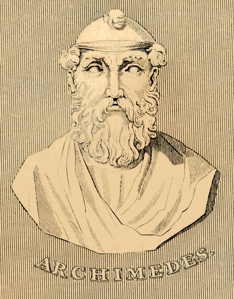 Arkimedes, c287-212 f.Kr., 1830. af Unbekannt
