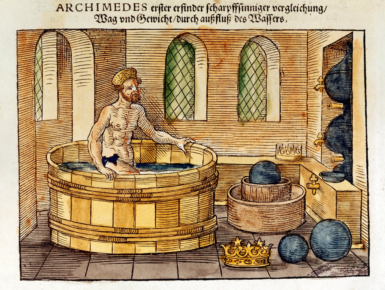 Archimedes i sit bad, 1547 af Unbekannt