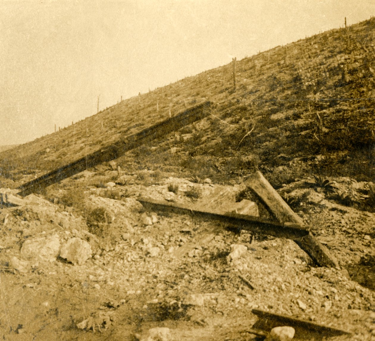 Område omkring fortet ved Douaumont, det nordlige Frankrig, c1914-c1918 af Unbekannt