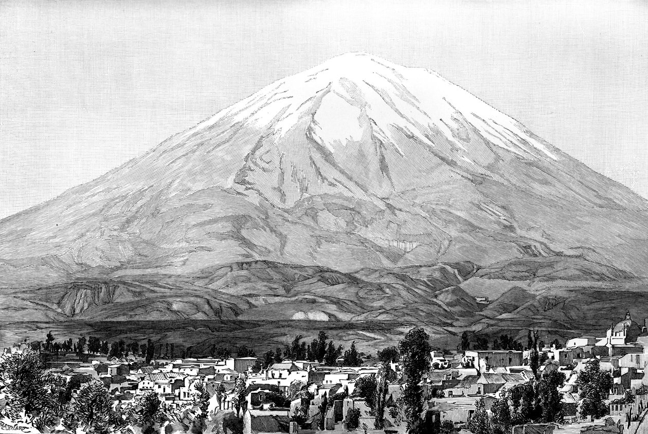 Arequipa og Misti-bjerget, Peru, 1895 af Unbekannt