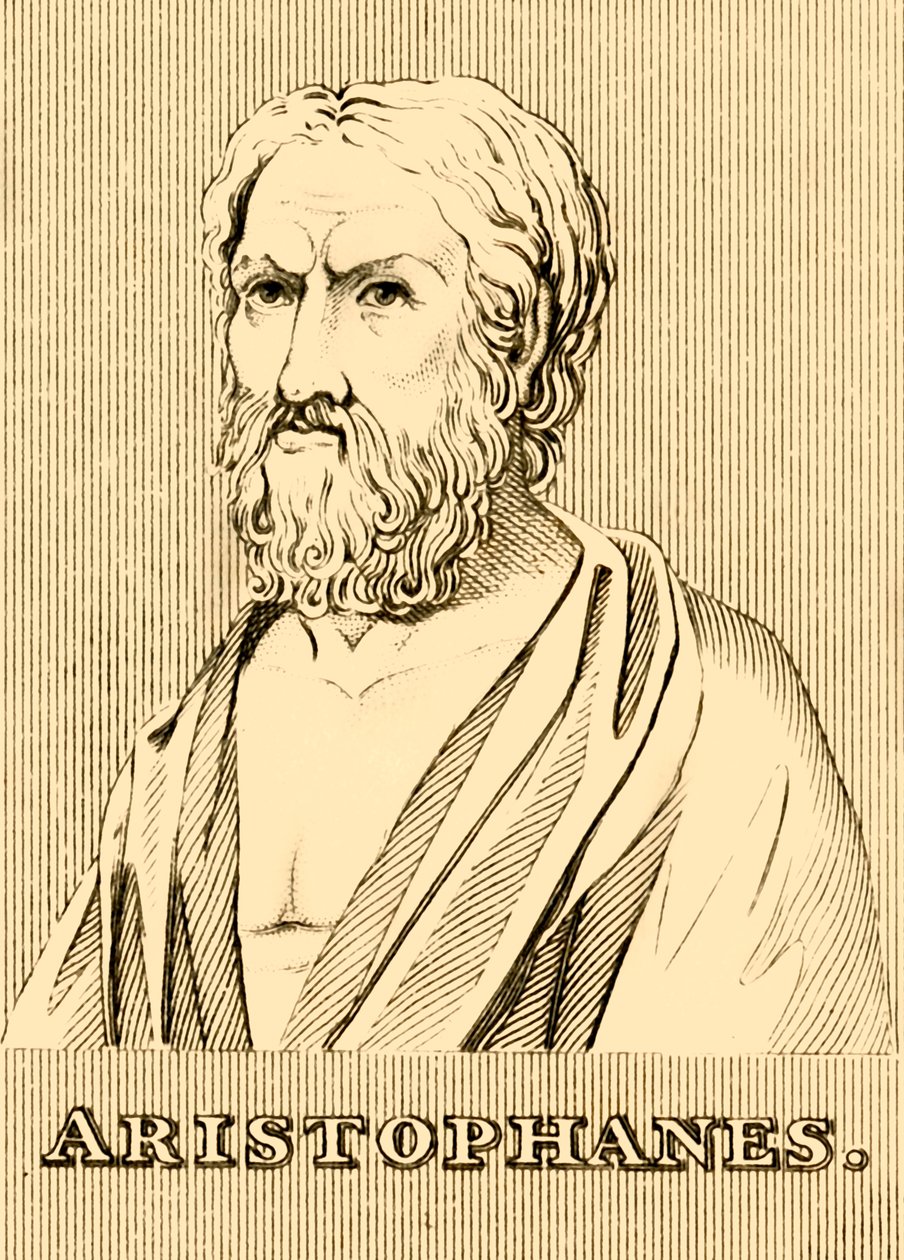 Aristofanes, c460-380 f.Kr., 1830. af Unbekannt