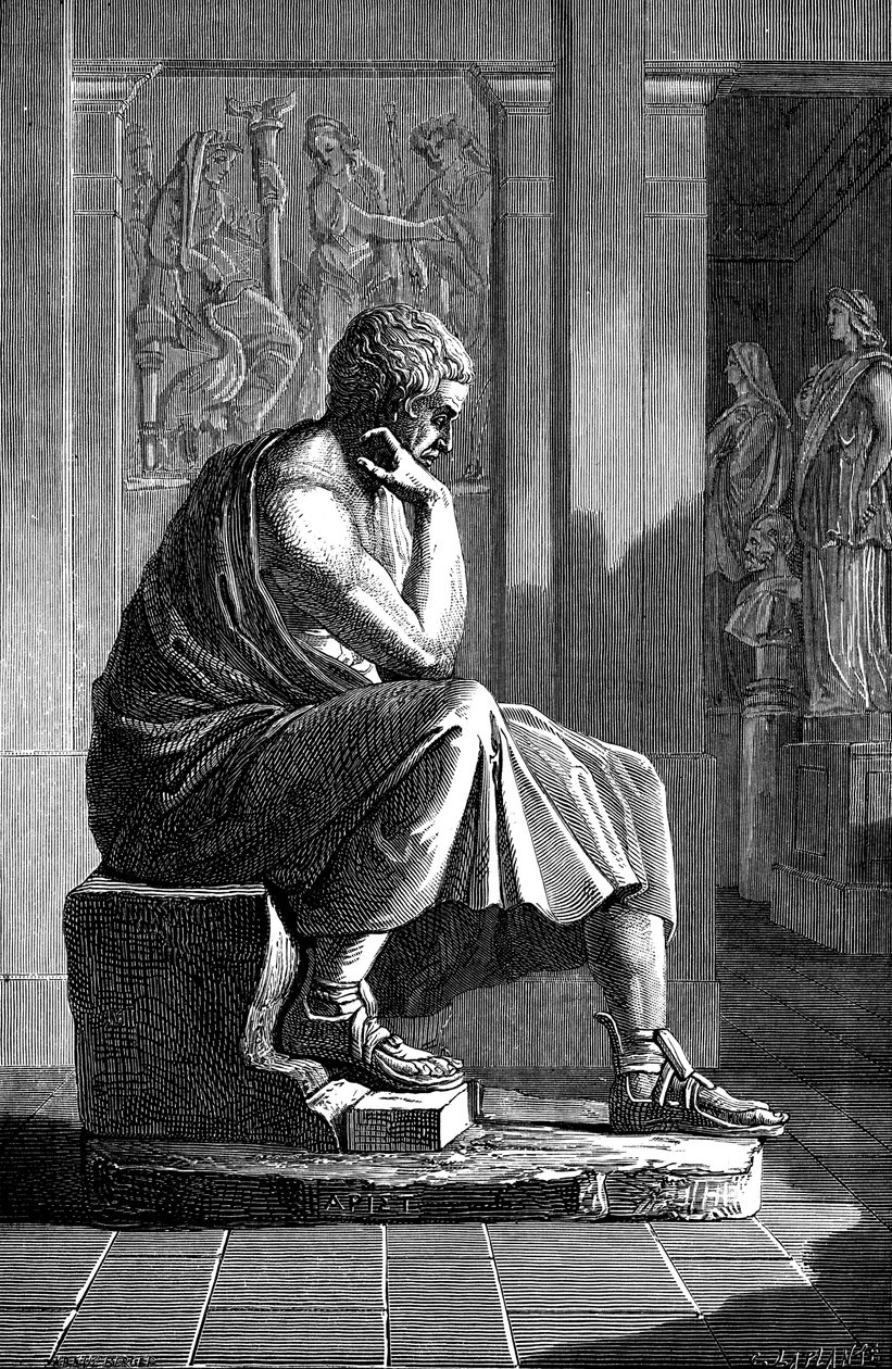 Aristoteles 384-322 f.Kr., oldgræsk filosof og videnskabsmand af Unbekannt
