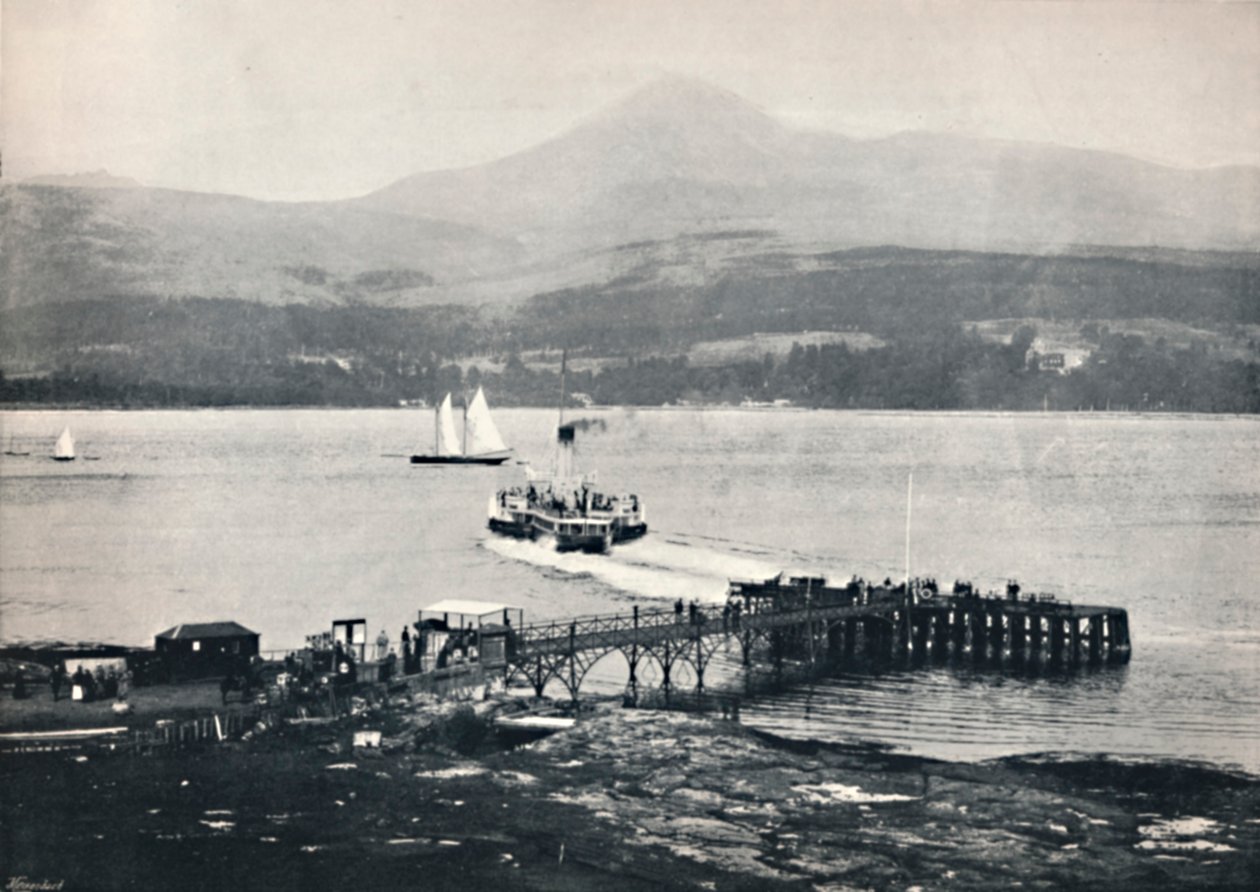 Arran - Brodick Pier og Goatfell, 1895 af Unbekannt