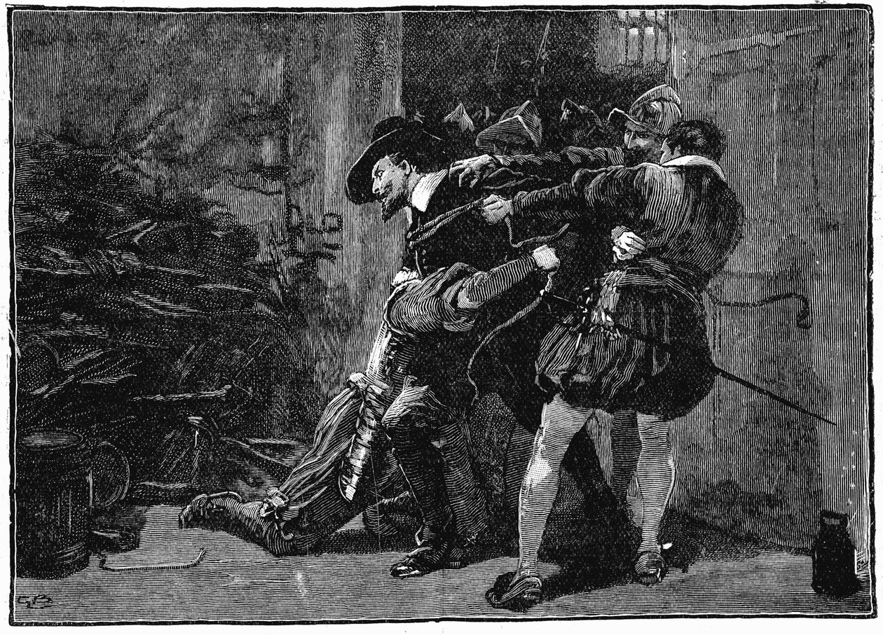 Anholdelse af Guy Fawkes i kældre i parlamentet, 1605 1800-tallet af Unbekannt