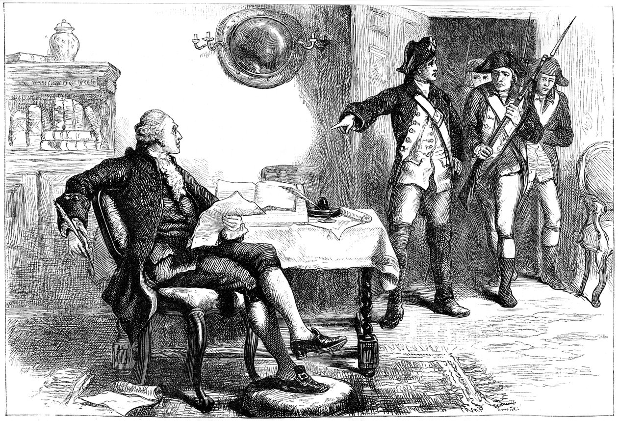 Arrestation af William Franklin, New Jersey, 1776 c1880 af Unbekannt
