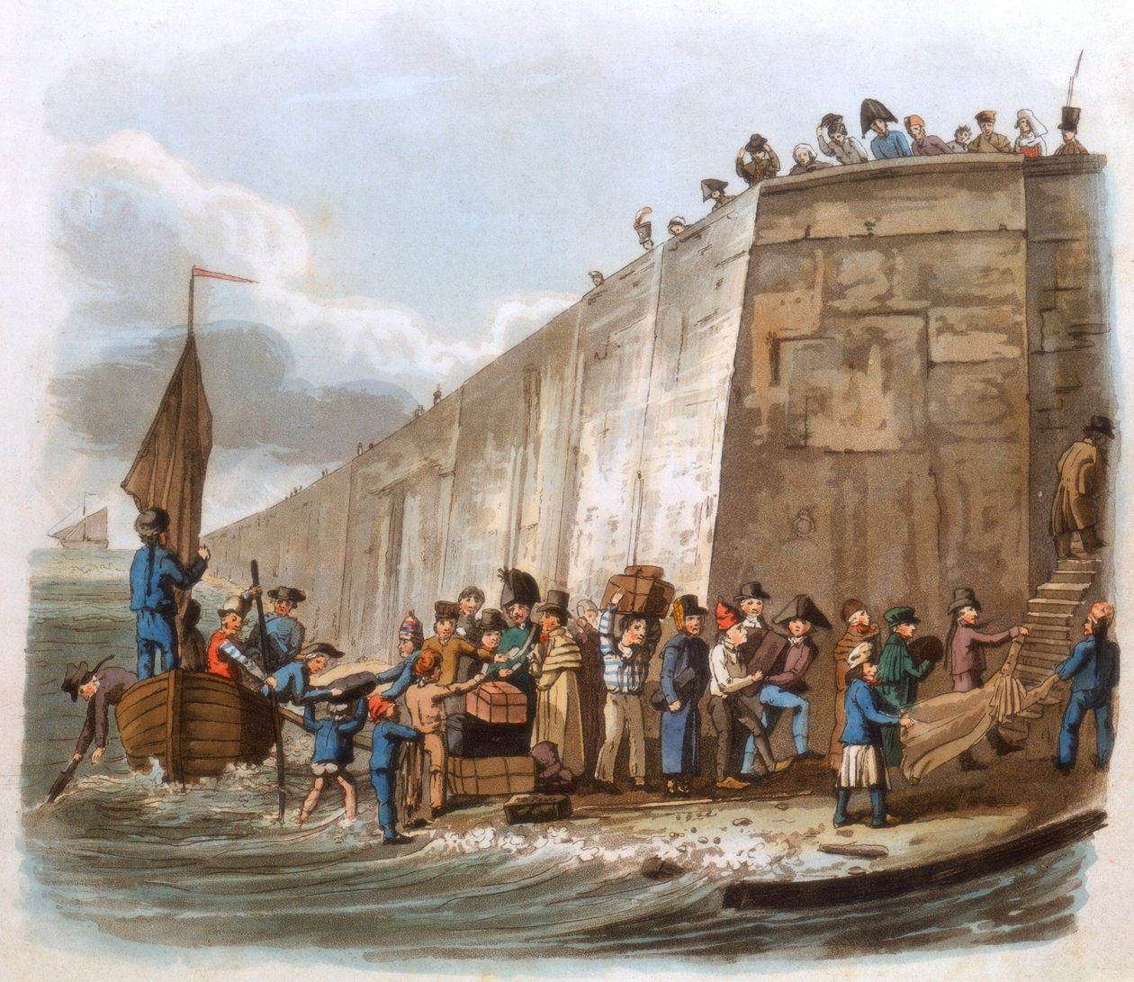 Ankomst til Calais, 1816 af Unbekannt