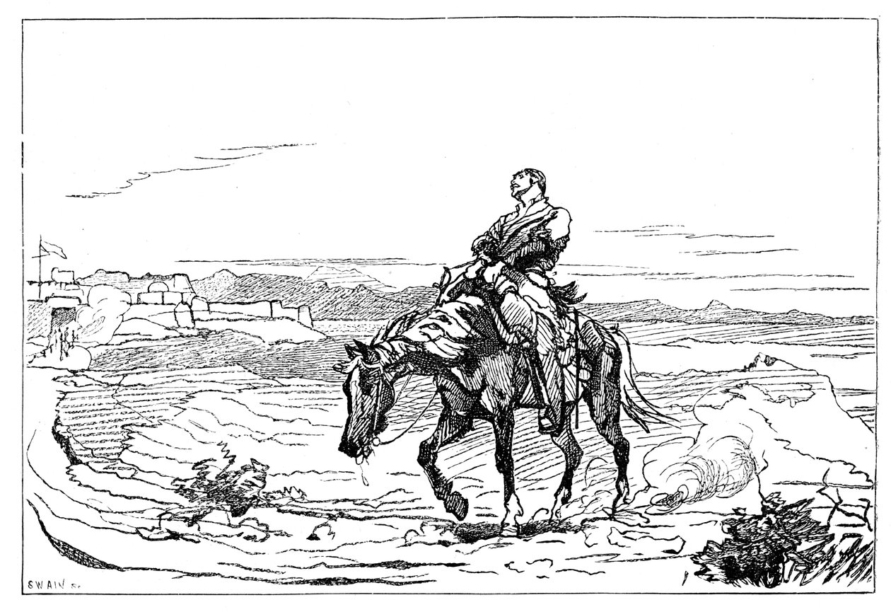 Dr. Brydons ankomst til Jalalabad den 13. januar 1842, 1900 af Unbekannt
