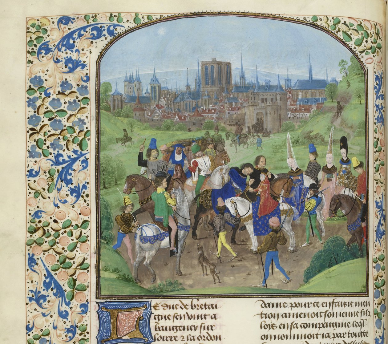 Ankomst af hertug Ludvig II af Anjou til Paris, ca 1470-1475. af Unbekannt