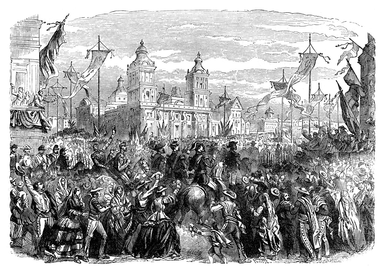 Ankomst af franske tropper til Mexico, 1864 slutningen af det 19. århundrede af Unbekannt