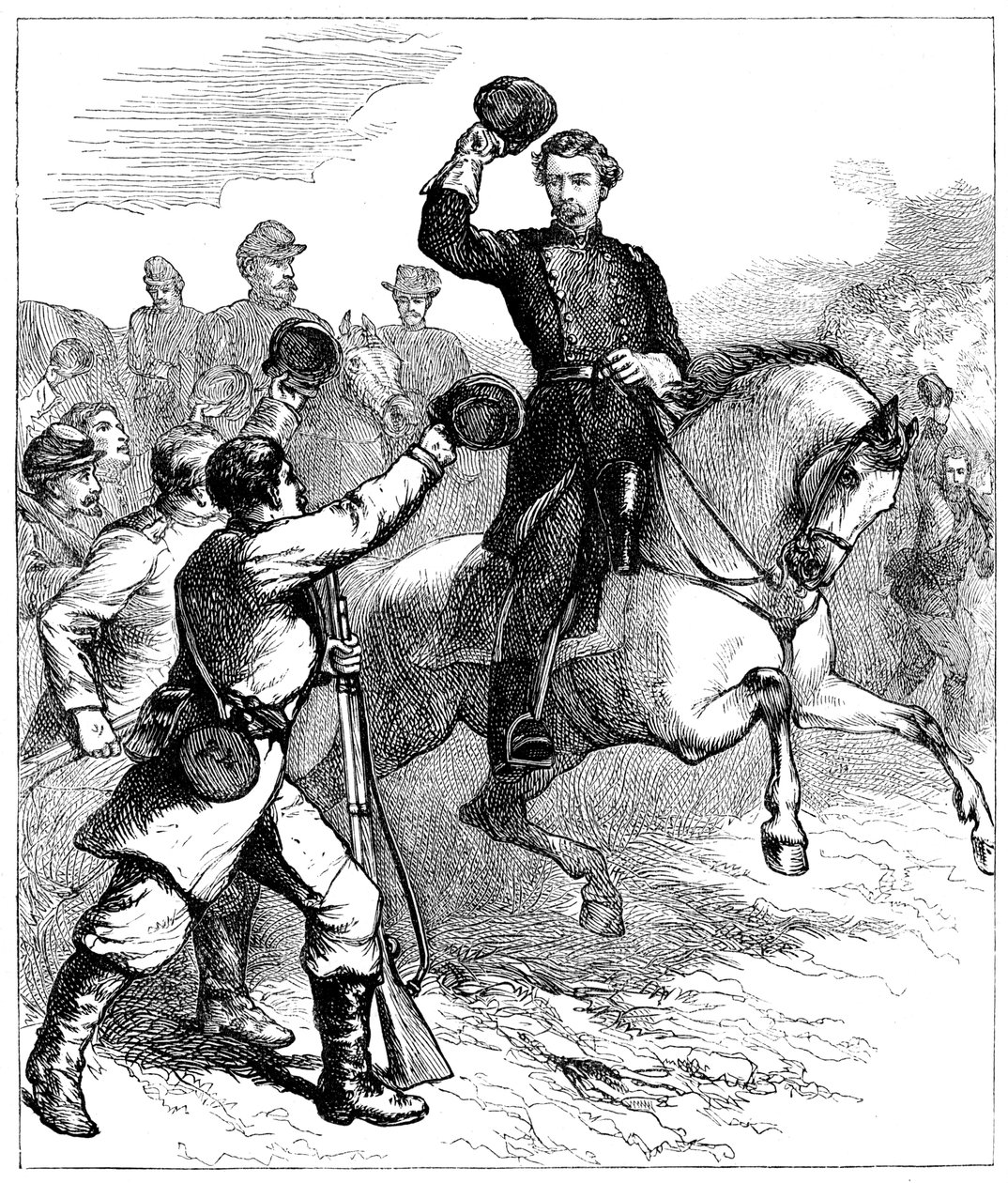 General McClellans ankomst til Williamsburg, Virginia, 1862 c1880 af Unbekannt